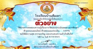 แบบทดสอบเรื่อง การวัดผลประเมินผลทางการศึกษา ผ่านเกณฑ์ 80% ขึ้นไป รับเกียรติบัตรทาง Email โดยโรงเรียนบ้านส้มเลา