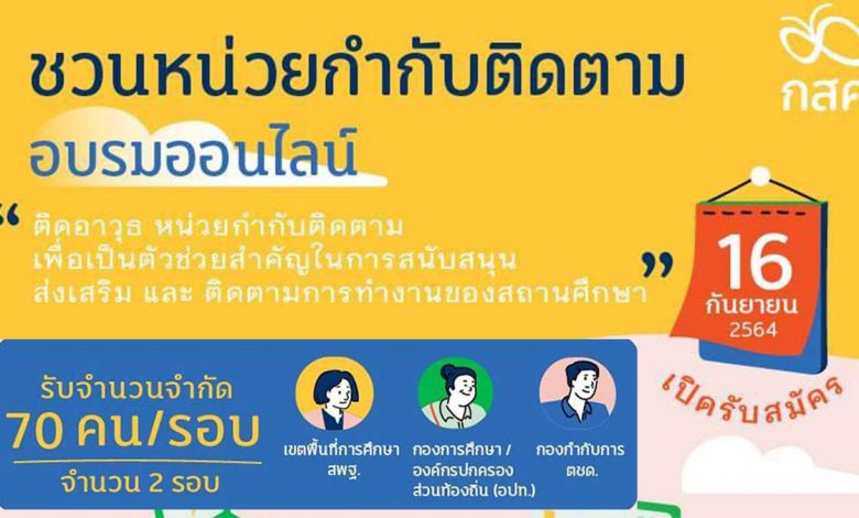 รับสมัครจำนวนจำกัด!! กสศ.ขอเชิญชวนเข้าร่วมอบรมออนไลน์ฟรี มีเกียรติบัตร เรื่องการใช้ระบบสารสนเทศ เพื่อการคัดกรองนักเรียนทุนเสมอภาค จำนวนจำกัด 70 คน/รอบ จำนวน 2 รอบ เท่านั้น!