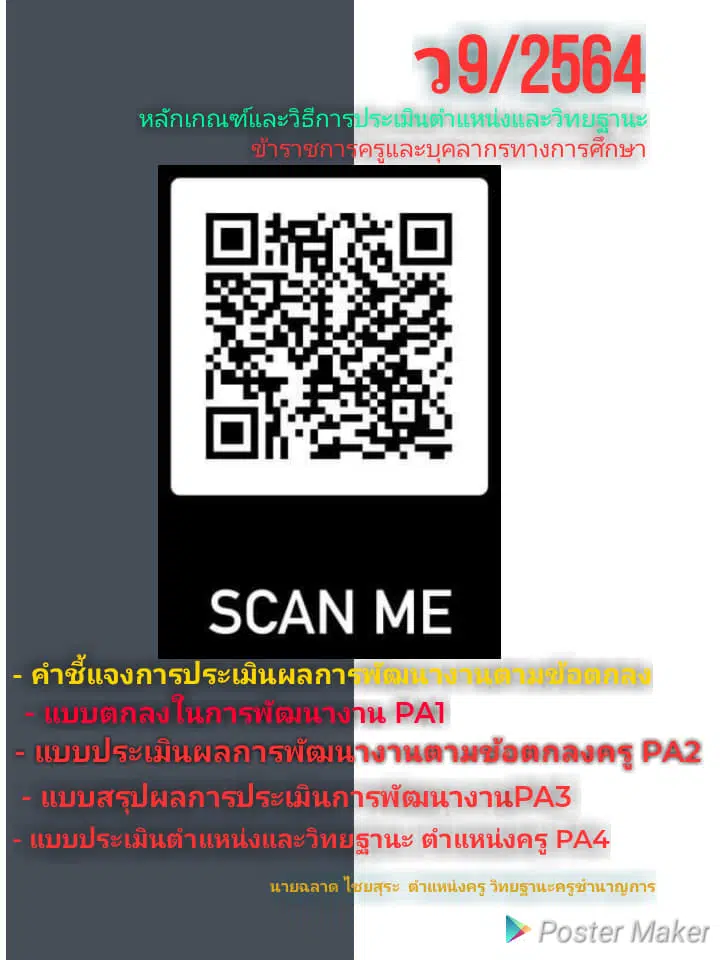 แจกฟรี!! รวมไฟล์เอกสาร​ประเมิน​ ว17/2552​และว9/25654 เครดิต ครูฉลาด ไชยสุระ