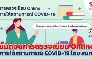 ขั้นตอนการตรวจเยี่ยม Online สำหรับสถานศึกษา ภายใต้สถานการณ์ COVID-19 โดย สมศ.