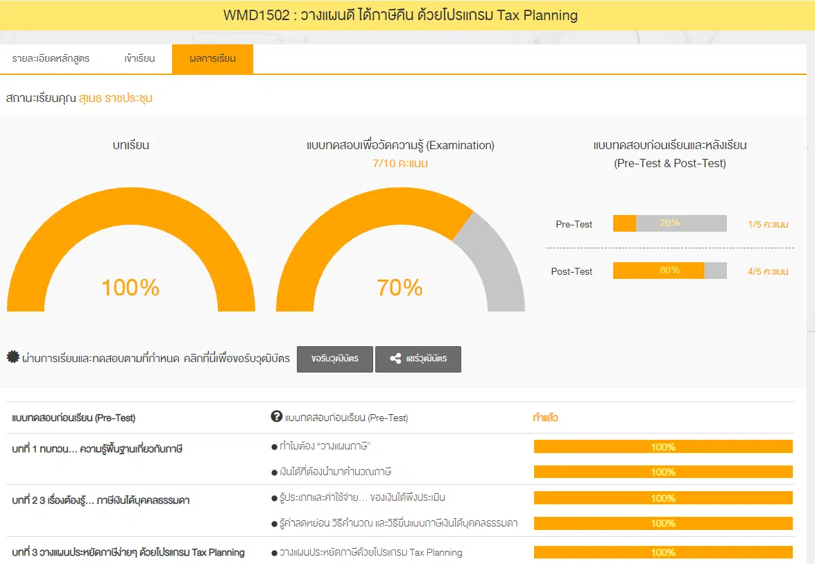 อบรมออนไลน์ฟรี!! หลักสูตร วางแผนดี ได้ภาษีคืน ด้วยโปรแกรม Tax Planning โดย SET e-Learning นับชั่วโมงอบรมได้ เพื่อเลื่อนวิทยฐานะ ตามหลักเกณฑ์ที่ ก.ค.ศ. กำหนด