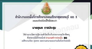 แบบทดสอบออนไลน์ เรื่อง การวัดความรู้ความเข้าใจ ด้านจรรยาบรรณวิชาชีพ โดย สพป.สุพรรณบุรีเขต 3