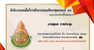 แบบทดสอบออนไลน์ เรื่อง ความรู้เบื้องต้นเกี่ยวกับวิทยาการคำนวณ(Coding)โดย สพป.สุพรรณบุรีเขต 3