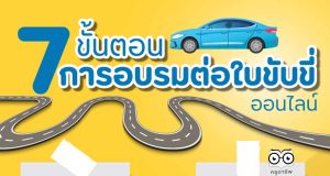 7 ขั้นตอน การอบรมต่อใบขับขี่ออนไลน์