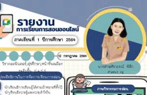 ดาวน์โหลดฟรี รายงานการสอนออนไลน์ ไฟล์เพาเวอร์พอยท์ แก้ไขได้ 