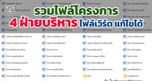 ดาวน์โหลดฟรี รวมไฟล์โครงการ 4 ฝ่ายบริหาร ไฟล์เวิร์ด แก้ไขได้ เครดิต โรงเรียนหนองเสือวิทยาคม