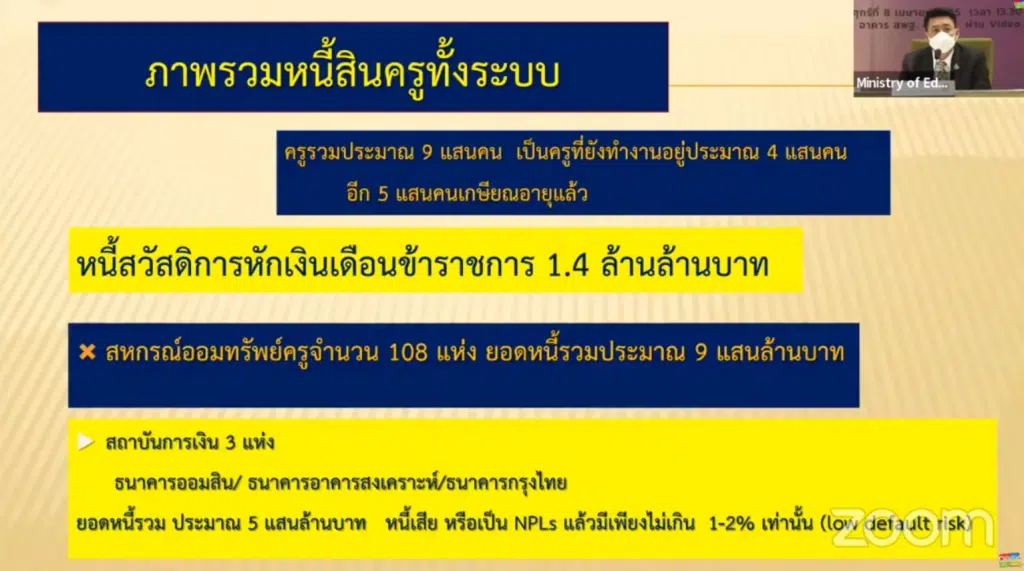 ศธ. จับมือหน่วยงานพันธมิตร ร่วมแก้ปัญหาหนี้สินครู เปิดลงทะเบียนหลังสงกรานต์อีกครั้ง