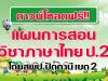 ดาวน์โหลดฟรี!! แผนการสอน วิชาภาษาไทย ป.2 ภาคเรียนที่ 1 และ 2 โดยสพป.ปัตตานี เขต 2