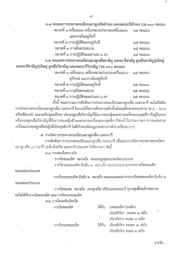 การประกวดระเบียบแถวลูกเสือ เนตรนารี ประจำปี 2565