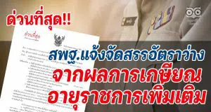 ด่วนที่สุด!! สพฐ.แจ้งจัดสรรอัตราว่างจากผลการเกษียณอายุราชการเพิ่มเติม ที่ ศธ 04009/ว2890