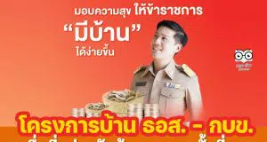 โครงการบ้าน ธอส. - กบข. เพื่อที่อยู่อาศัยข้าราชการ ครั้งที่ 15 ยื่นคำขอกู้ภายในวันที่ 30 ธันวาคม 2565