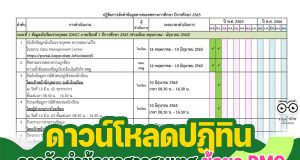 ปฏิทินการจัดทำข้อมูลสารสนเทศทางการศึกษา และข้อมูลนักเรียนรายบุคคล DMC ปีการศึกษา 2565