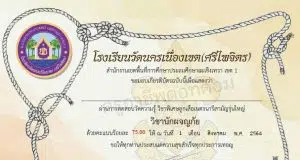 แบบทดสอบออนไลน์ วิชานักผจญภัย ผ่านเกณฑ์ รับเกียรติบัตรโดย โรงเรียนวัดนครเนื่องเขต(ศรีไพจิตร)