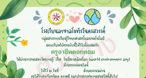 แบบทดสอบออนไลน์ เรื่อง วันสิ่งแวดล้อมโลก 2565 ทำผ่านเกณฑ์ร้อยละ 80 จะได้รับเกียรติบัตร โดยโรงเรียนลาซาลโชติรวีนครสวรรค์ อ.เมือง จ.นครสวรรค์