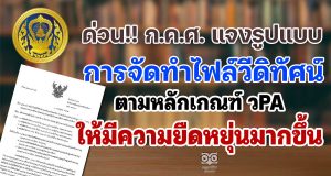 ด่วน!! ก.ค.ศ. แจงรูปแบบการจัดทำไฟล์วีดิทัศน์ตามหลักเกณฑ์ วPA ให้มีความยืดหยุ่นมากขึ้น