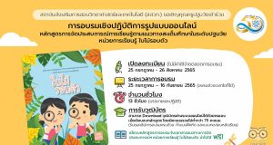 สสวท.เปิดอบรมออนไลน์ หลักสูตรการอบรมการจัดประสบการณ์การเรียนรู้ตามแนวทางสะเต็มศึกษาในระดับปฐมวัย หน่วยการเรียนรู้ ใบไม้รอบตัว อบรมและรับวุฒิบัตรฟรี! 13 ชั่วโมง เปิดลงทะเบียน 25 กรกฎาคม - 26 สิงหาคม 2565