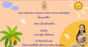 เผยแพร่ผลงาน แผนการจัดประสบการณ์บูรณาการวิทยาการคำนวณ ระดับปฐมวัย หน่วย เรื่องกล้วย ๆ โดยนางสาวสุนิษา พื้นหินลาด ครู โรงเรียนบ้านหัวนาคำ สพป.ชัยภูมิ เขต 1