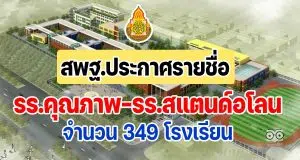 สพฐ.ประกาศรายชื่อโรงเรียนคุณภาพ ระดับประถมศึกษา 183 โรงเรียน ระดับมัธยม 77 โรงเรียน และโรงเรียนที่สามารถดำรงตนอยู่ได้อย่างมีคุณภาพ (Stand Alone) 89 โรงเรียน