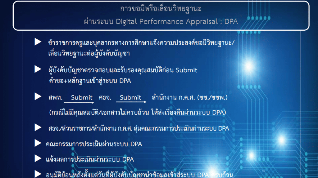 คู่มือการใช้ ตัวอย่างระบบประเมินวิทยฐานะดิจิทัล DPA (Digital Performance Appraisal : DPA) 16