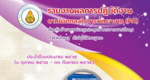 เผยแพร่ ตัวอย่างไฟล์แบบรายงานผลการปฏิบัติงานตามข้อตกลงในการพัฒนางาน (PA) โดยครูรณชัย ทาระ ครูโรงเรียนบ้านกระทิง