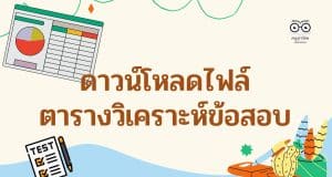 ดาวน์โหลดไฟล์ ตารางวิเคราะห์ข้อสอบ doc ไฟล์เวิร์ด แก้ไขได้