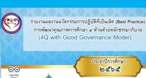 ดาวน์โหลดไฟล์ ตัวอย่างรายงานนวัตกรรมต้านทุจริตศึกษา Best Practice ปี 2565 การพัฒนาคุณภาพการศึกษา 4 ด้านด้วยหลักธรรมาภิบาล โดยนายดวงชัย มงคลกุล ผอ.โรงเรียนบ้านหนองนกทา