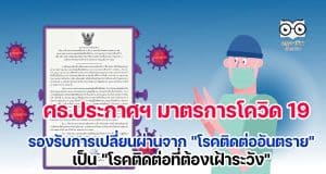 กระทรวงศึกษาธิการ ออกประกาศฯ มาตรการป้องกันควบคุมสถานการณ์โควิด 19 รองรับการเปลี่ยนผ่านจาก "โรคติดต่ออันตราย" เป็น "โรคติดต่อที่ต้องเฝ้าระวัง"