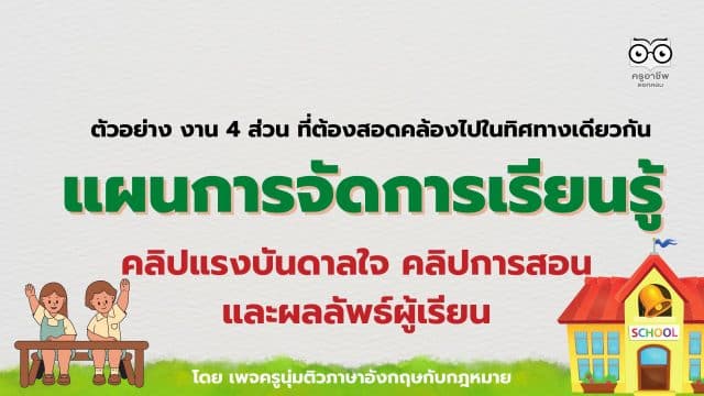 ดาวน์โหลดไฟล์ ตัวอย่าง แผนการจัดการเรียนรู้ คลิปแรงบันดาลใจ คลิปการสอน ผลลัพธ์ผู้เรียน โดย เพจครูนุ่มติวภาษาอังกฤษกับกฎหมาย
