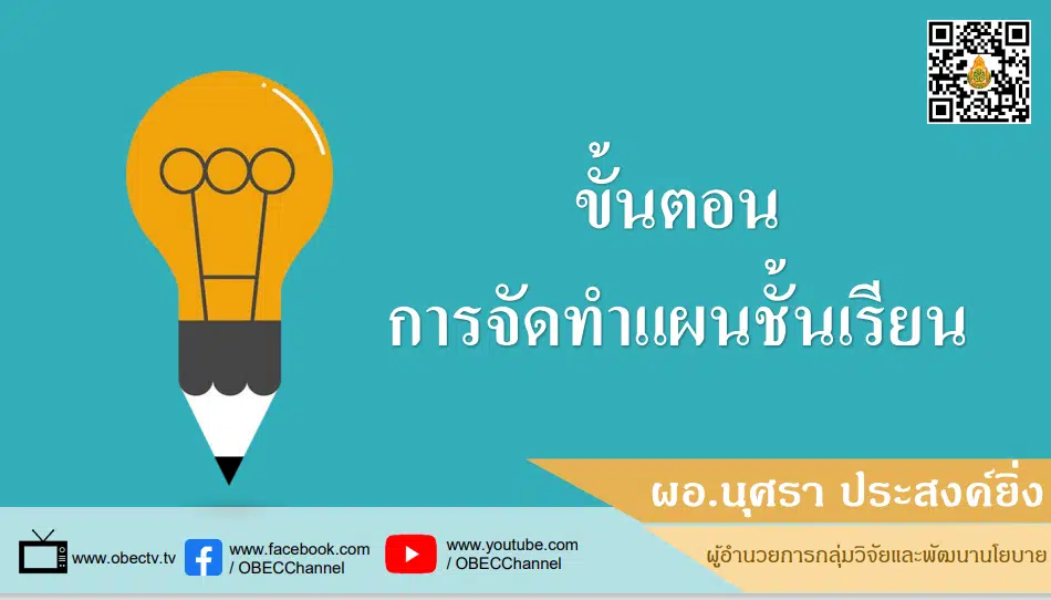 ตัวอย่างขั้นตอนการจัดทำแผนชั้นเรียน โดย ผอ.นุศรา ประสงค์ยิ่ง ผอ.กลุ่มวิจัยและพัฒนานโยบาย 