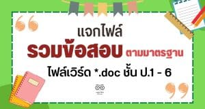 แจกฟรี รวมข้อสอบตามมาตรฐาน ตัวชี้วัด ไฟล์เวิร์ด *.doc ชั้น ป.1 - 6