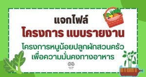 แจกไฟล์ โครงการ แบบรายงานโครงการหนูน้อยปลูกผักสวนครัวเพื่อความมั่นคงทางอาหาร ไฟล์เวิร์ด แก้ไขได้