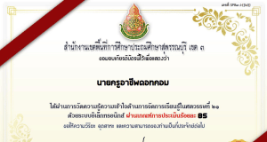 แบบทดสอบออนไลน์ เรื่อง การจัดการเรียนรู้ในศตวรรษที่ ๒๑ ผ่านเกณฑ์ 80% รับเกียรติบัตรทันที โดย สพป.สุพรรณบุรี เขต 3