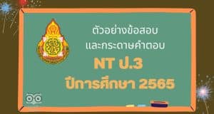 ตัวอย่างข้อสอบและกระดาษคำตอบ NT ป.3 ปีการศึกษา 2565