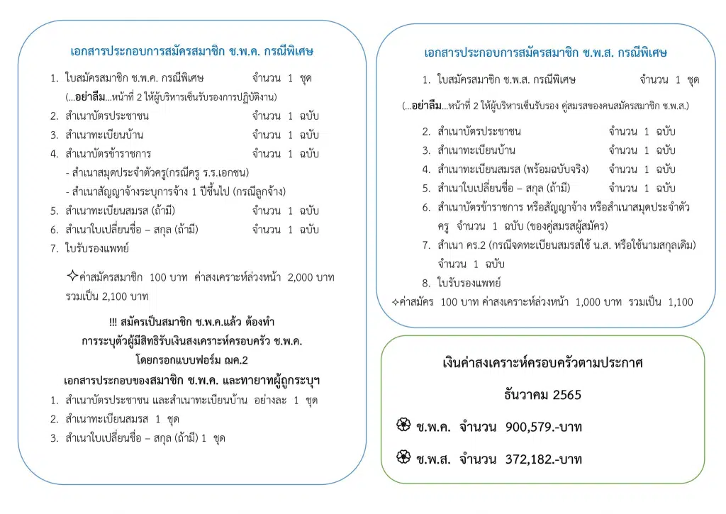 สกสค. เปิดรับสมัครสมาชิก ช.พ.ค. - ช.พ.ส. เป็นกรณีพิเศษ รับสมัคร 5 มกราคม - 4 เมษายน 2566