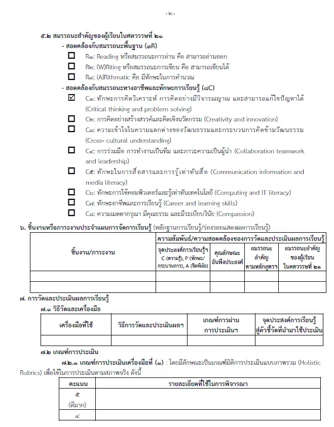 แจกไฟล์ แบบฟอร์มแผนการจัดการเรียนรู้ GPAS 5 STEPs ไฟล์เวิร์ด แก้ไขได้