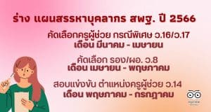 มาแล้ว!! ร่าง กำหนดการสอบครูผู้ช่วย สังกัด สพฐ. ปีพ.ศ.2566