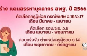 มาแล้ว!! ร่าง กำหนดการสอบครูผู้ช่วย สังกัด สพฐ. ปีพ.ศ.2566