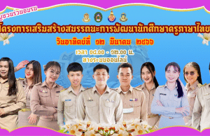 อบรมออนไลน์ โครงการ​เสริมสร้าง​สมรรถนะ​และ​พัฒนา​นักศึกษาครู​ภาษาไทย​ ประ​จำ​ปีการศึกษา​ ๒๕๖๕ วันที่ ๑๒ มีนาคม ๒๕๖๖ รับเกียรติบัตร โดย สาขาวิชาภาษาไทย มหาวิทยาลัยราชภัฏร้อยเอ็ด
