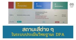 สถานะสี ในระบบประเมินวิทยฐานะ DPA แต่ละสี หมายถึงอะไร ขั้นตอนการดำเนินงาน ระบบ PA
