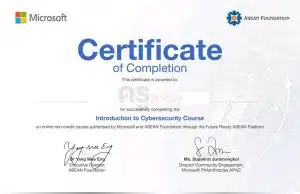 ขอเชิญเรียนออนไลน์ฟรี ความปลอดภัยทางไซเบอร์เบื้องต้น โครงการ ASEAN Cybersecurity Skilling Programe ทำแบบทดสอบหลังเรียนผ่านเกณฑ์ 60% รับเกียรติบัตรฟรี จากมูลนิธิอาเซียน (ASEAN FOUNDATION)