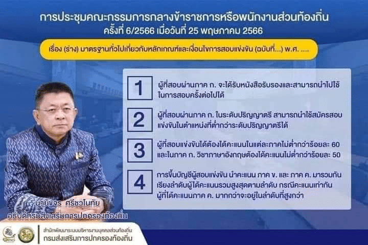 ด่วน!! มติ กสถ. เปิดสอบท้องถิ่นรอบใหม่ ปี 66 จำนวน 65 ตำแหน่ง 4010 อัตรา - ครูผู้ช่วย 15 วิชาเอก 770 อัตรา