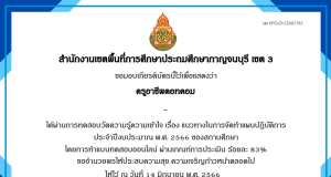 แบบทดสอบออนไลน์ เรื่อง แนวทางในการจัดทำแผนปฏิบัติการ ประจำปีงบประมาณ พ.ศ. 2566 ของสถานศึกษา ผ่านเกณฑ์ 70% รับเกียรติบัตรทางอีเมล์ โดย สพป.กาญจนบุรี เขต 3