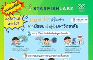 เรียนออนไลน์ฟรี คอร์ส How to ปรับตัวจากมัธยมเข้าสู่รั้วมหาวิทยาลัย รับเกียรติบัตรฟรี จาก Starfish Academy