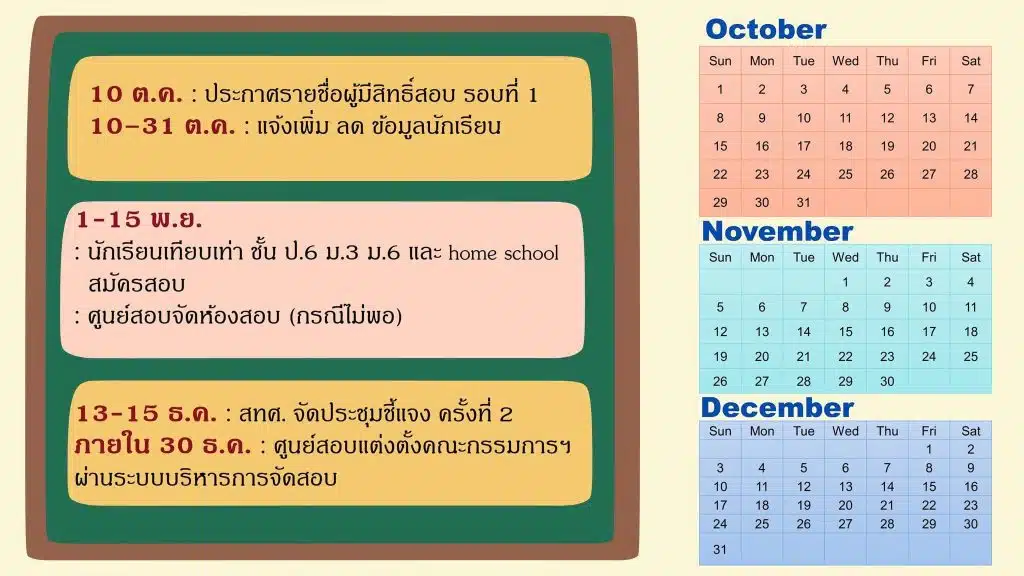 ตารางสอบ O-NET ป.6 ม.3 และ ม.6 ปีการศึกษา 2566 (สอบปี 2567)