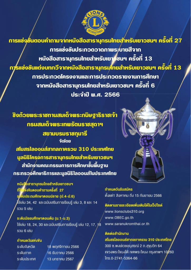 การแข่งขันตอบคำถามสารานุกรมไทย สำหรับเยาวชน ครั้งที่ 27 ประจำปี 2566