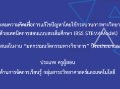 เผยแพร่ผลงาน การระดมความคิดเพื่อการแก้ไขปัญหาโดยใช้กระบวนการทางวิทยาศาสตร์ ด้วยเทคนิคการสอนแบบสะเต็มศึกษา โดยนางสาวณัชพร หล้าใหม่ โรงเรียนบ้านสันทราย