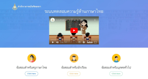 แนะนำระบบทดสอบความรู้ด้านภาษาไทย สำหรับครู นักเรียน และบุคคลทั่วไป จัดทำโดยราชบัณฑิตยสภา