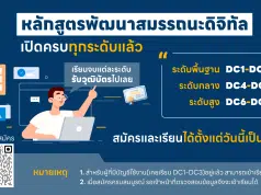 เปิดแล้ว ลิงก์สมัครอบรมโครงการพัฒนาสมรรถนะดิจิทัล ระดับกลาง DC4-DC7 ปี 2566 สำหรับครูสังกัด สพฐ.