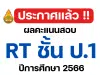 สทศ.สพฐ.ประกาศผลคะแนนสอบ RT 2566 ป.1 รายบุคคล ปีการศึกษา 2566 สามารถเช็ค ผลสอบ rt 2566 ได้ที่นี่