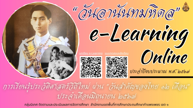แบบทดสอบหลังเรียน กิจกรรมการเรียนรู้ประวัติศาสตร์วิถีใหม่ ผ่าน "วันสำคัญไทย ๑๒ เดือน" ประจำเดือนมิถุนายน ๒๕๖๗ เรื่องวันอานันทมหิดล ผ่านเกณฑ์ ๘๐% รับเกียรติบัตรจาก สพป.กำแพงเพชร เขต ๑
